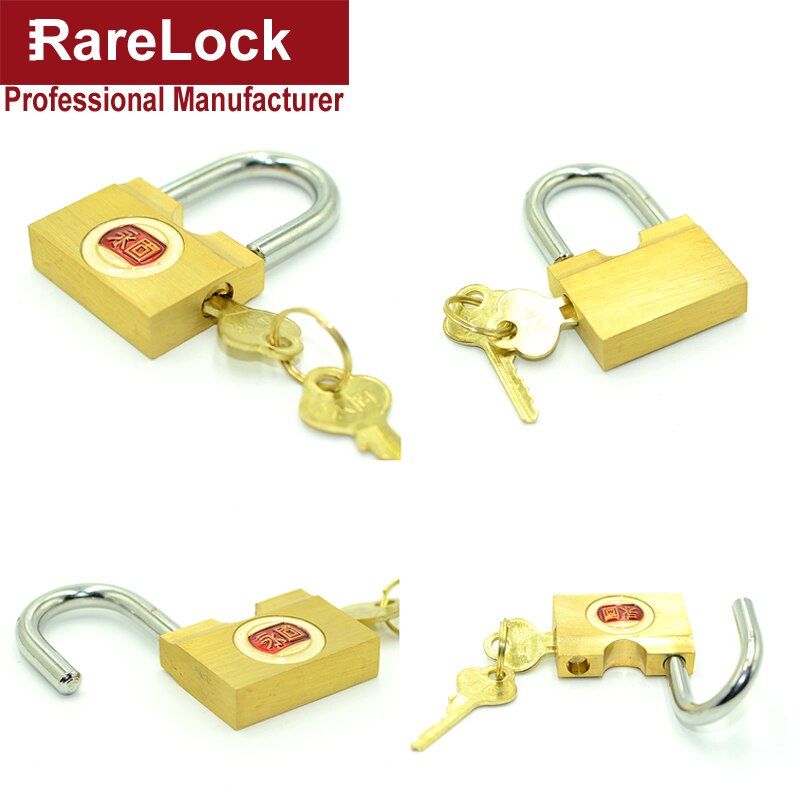 BrMini Padlock Key Lock For Barn Drawer Cabinet Diary Bag Backpack Mailbox Air Box Rarelock MS557 I