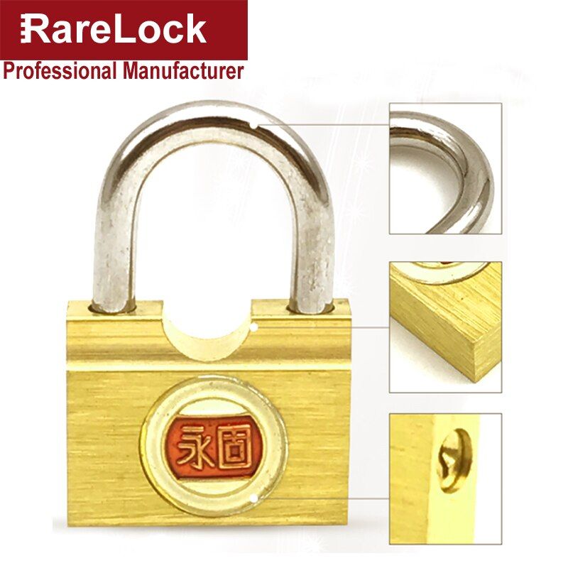 BrMini Padlock Key Lock For Barn Drawer Cabinet Diary Bag Backpack Mailbox Air Box Rarelock MS557 I