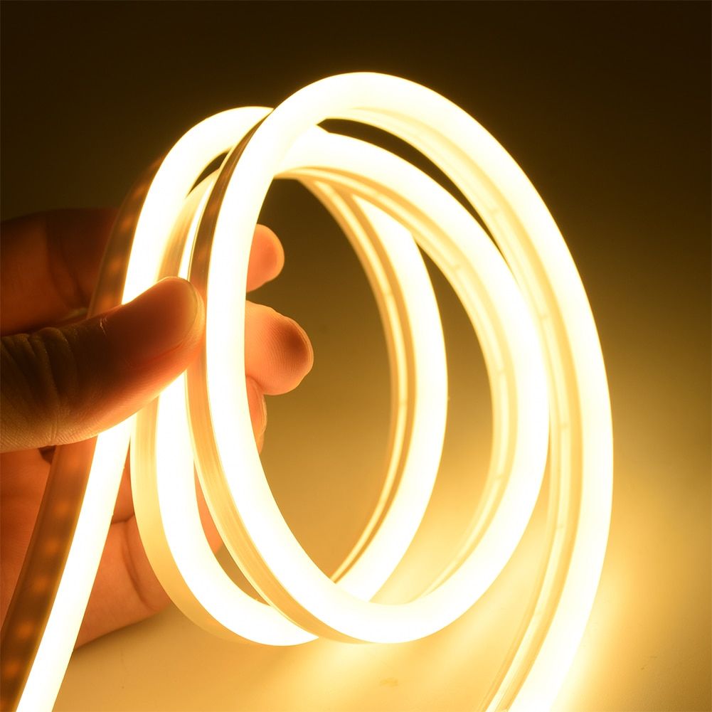 Neon Lights DC12V SMD2835 Flexible LED Car Lamp Sewing Edge Strip Waterproof Rope Tube Silicone Tube 1m-5m Neon LED Strip 12V-Warm White-3M--