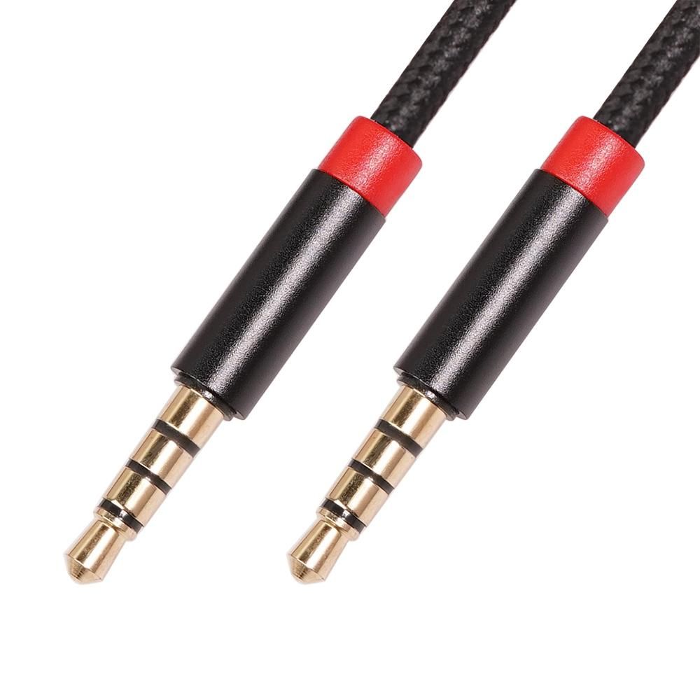 3.5mm Jack AUX AUDIO Male to Female Extension Cable with Microphone Stereo 3.5 Audio Adapter for PC Headset (1M)