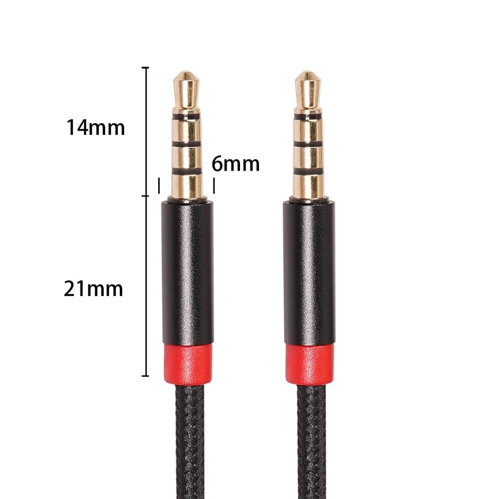 3.5mm Jack AUX AUDIO Male to Female Extension Cable with Microphone Stereo 3.5 Audio Adapter for PC Headset (1M)