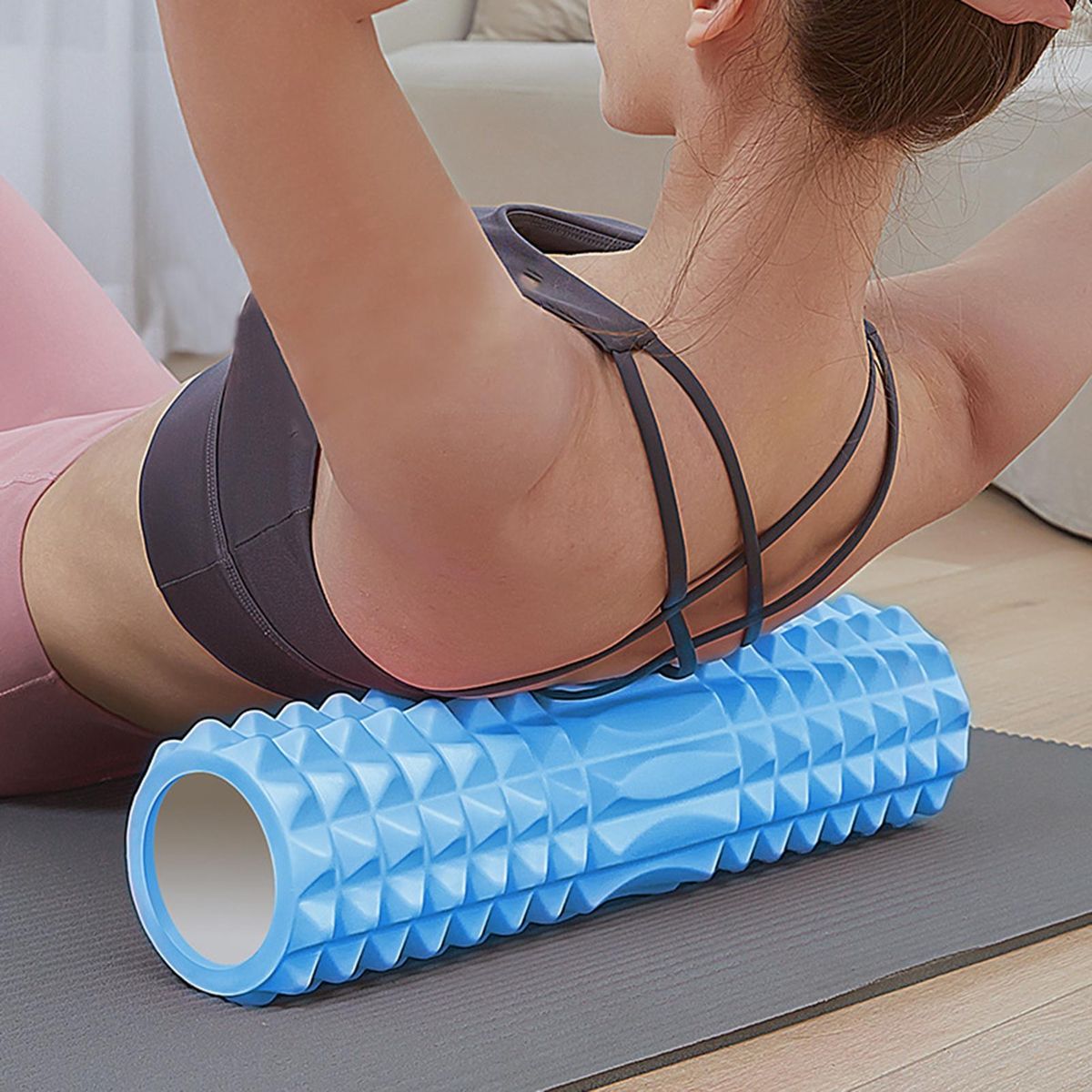 Yoga Roller EVA Fitness Yoga Column Roller Blue