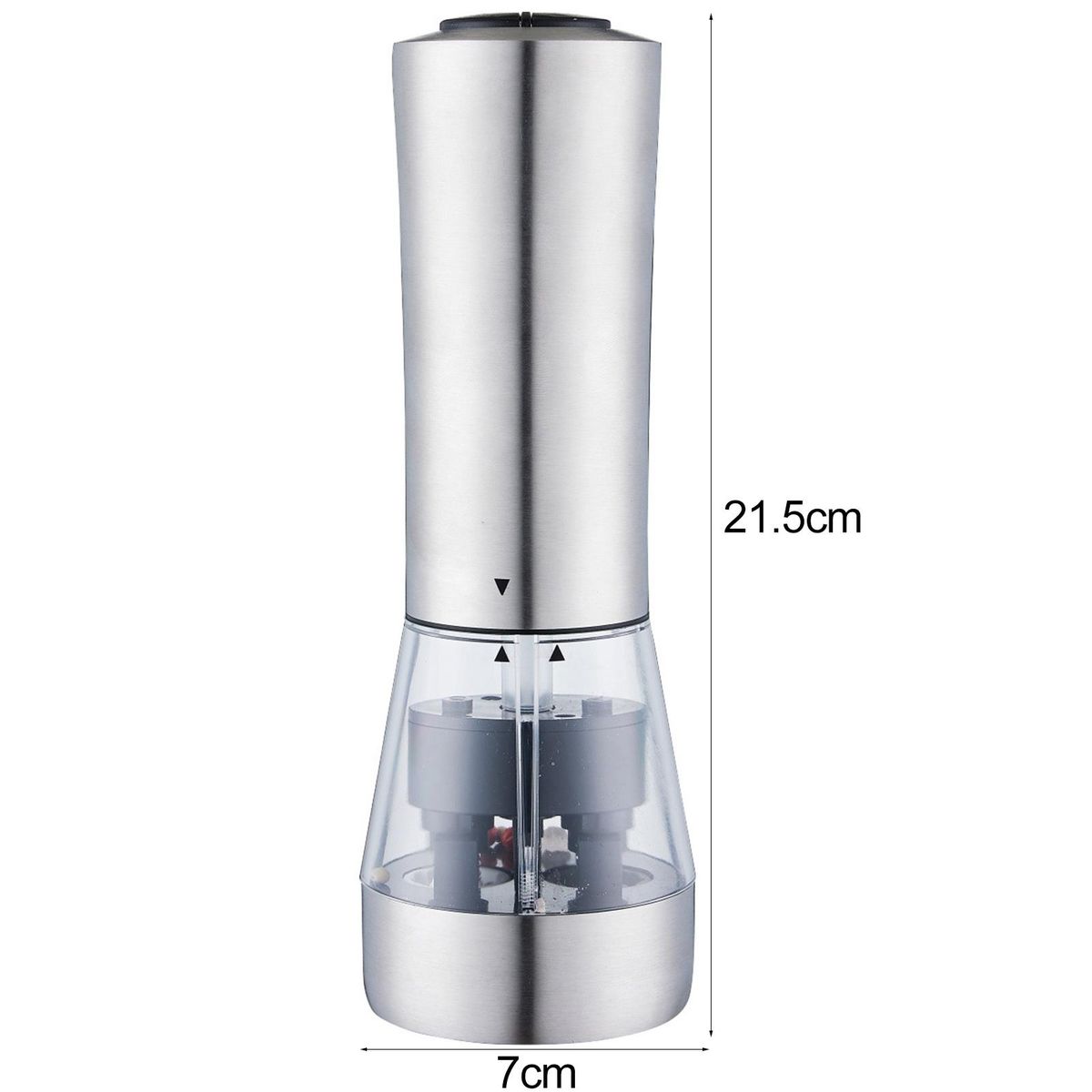 Automatic Salt Pepper Grinder Gravity Induction Electric Salt Pepper Silver
