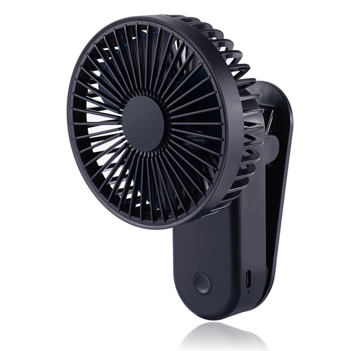 1200mAh Handheld Fan Magnet Base Three Gear Wind-Royal Blue