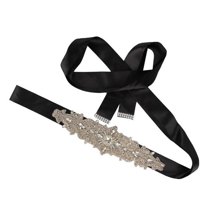Rhinestone Belt Black