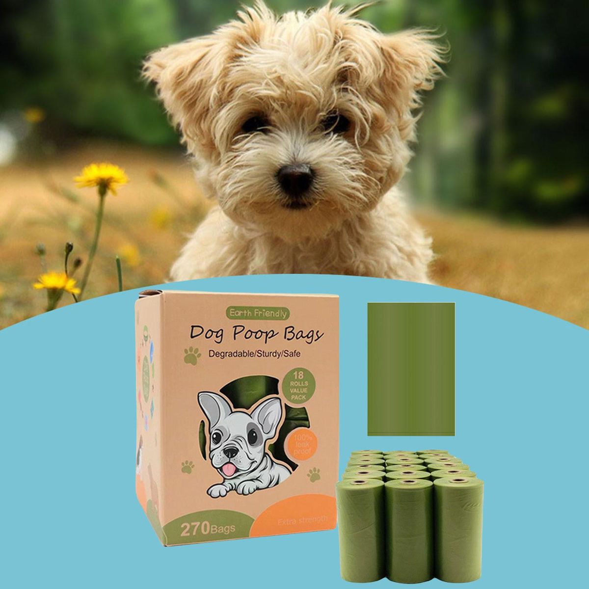 Dog  Bag Refills Replacements Leakproof Rolls For 740g
