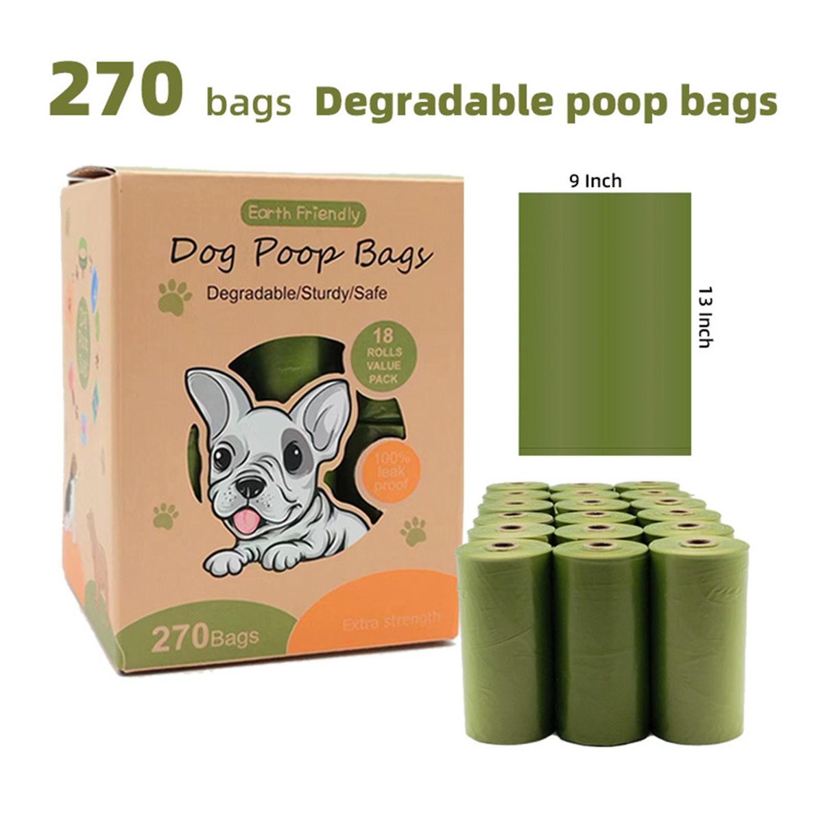 Dog  Bag Refills Replacements Leakproof Rolls For 740g