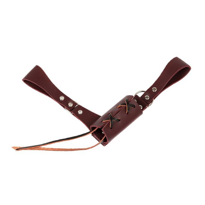 Lgykumeg Hanger Samurai Rapier Belt Bag Brown Left Handed