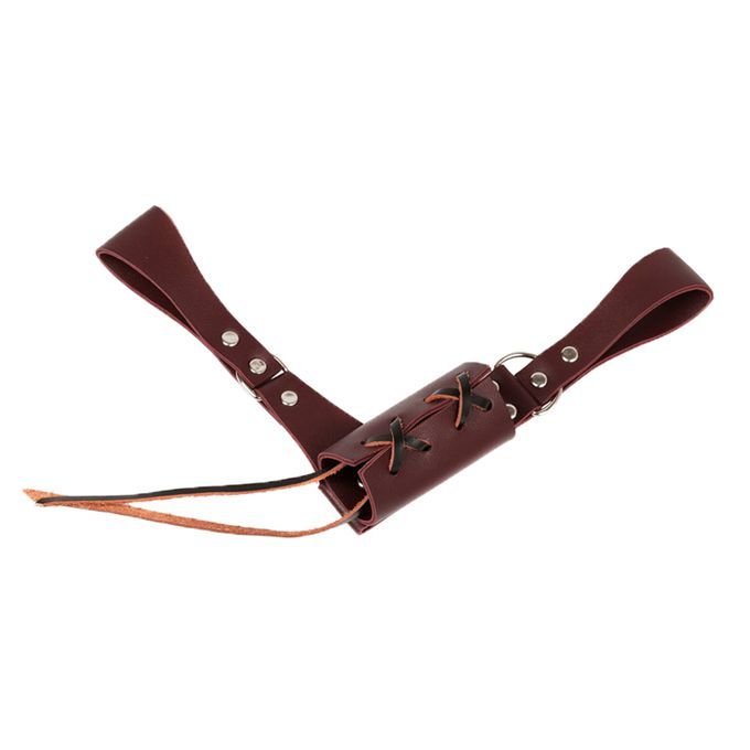 Lgykumeg Hanger Samurai Rapier Belt Bag Brown Left Handed