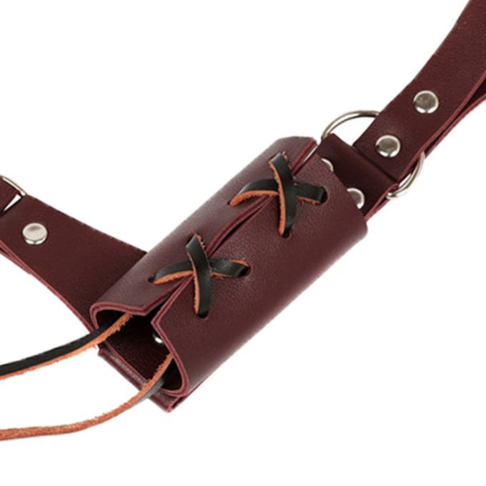 Lgykumeg Hanger Samurai Rapier Belt Bag Brown Left Handed