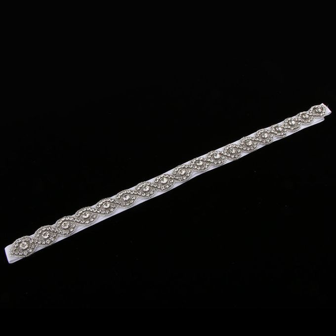 Gorgeous Crystal Wedding Dress Belt Bride Bridesmaid Applique White
