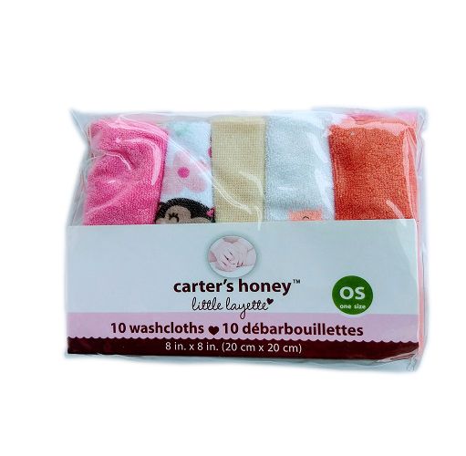 Baby Wash Cloth Towel Gift Set Of 10 Vary In Color And Designs