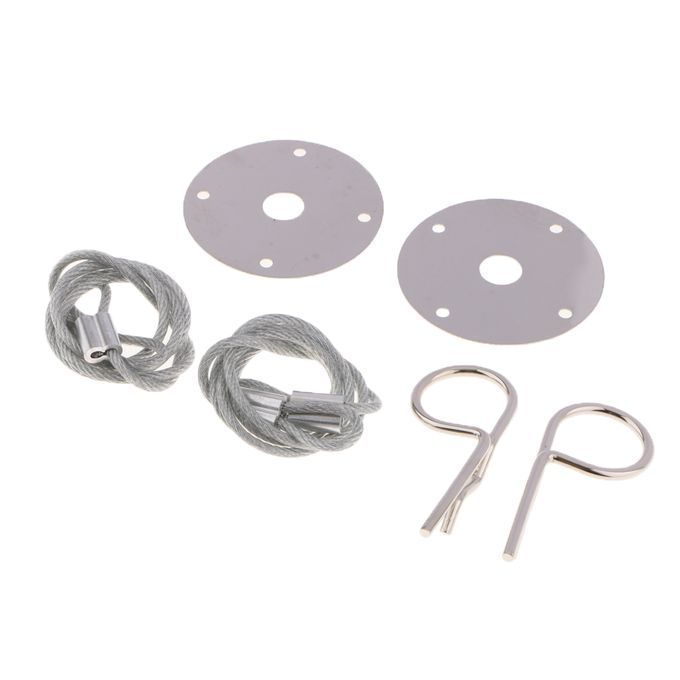 Pair Auto Suv Chrome Plus Flush Hood Latch Pin Racing Engine Lock