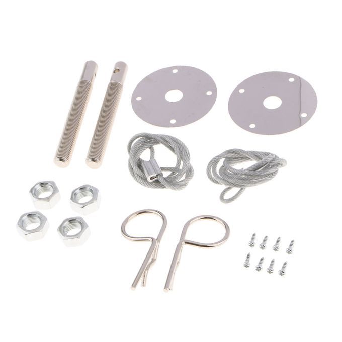 Pair Auto Suv Chrome Plus Flush Hood Latch Pin Racing Engine Lock