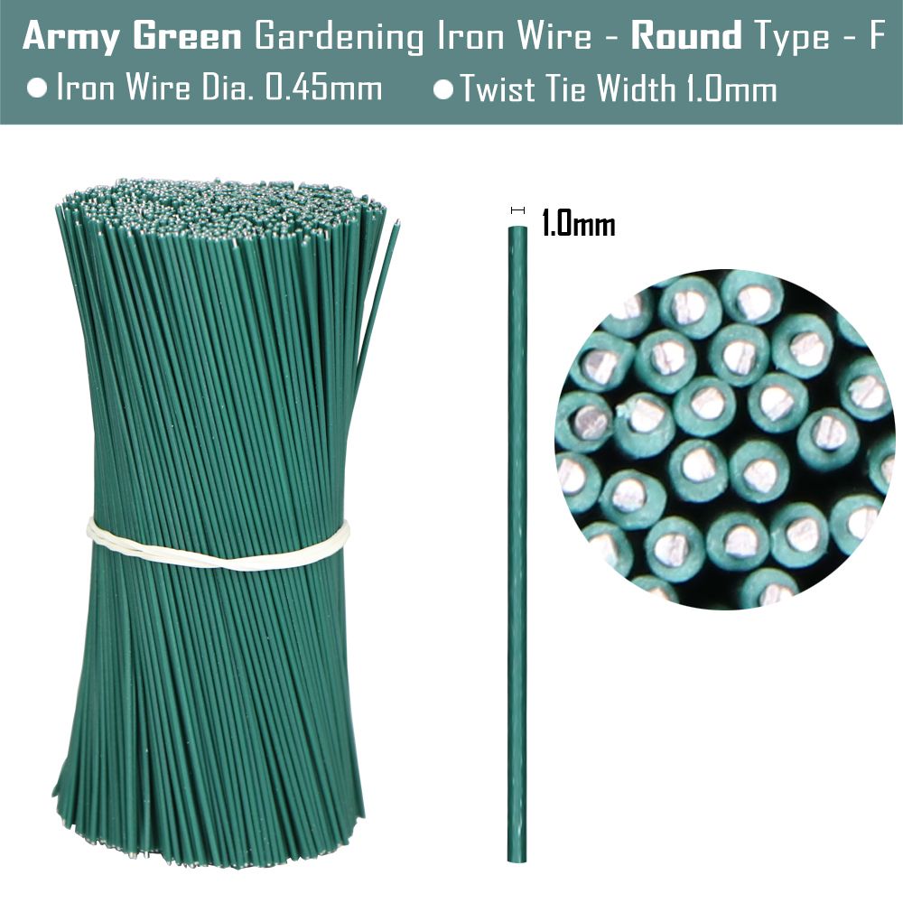 100PCS Round Gardening Plastic Colorful Twist Ties With
