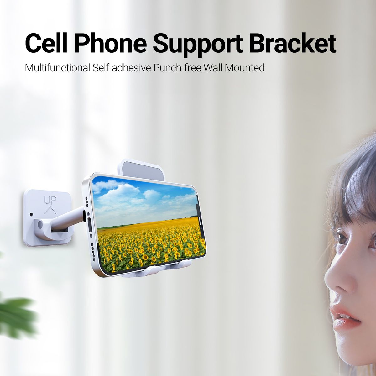 Mobile Phone Stent   Cellphone Hanging Stand White