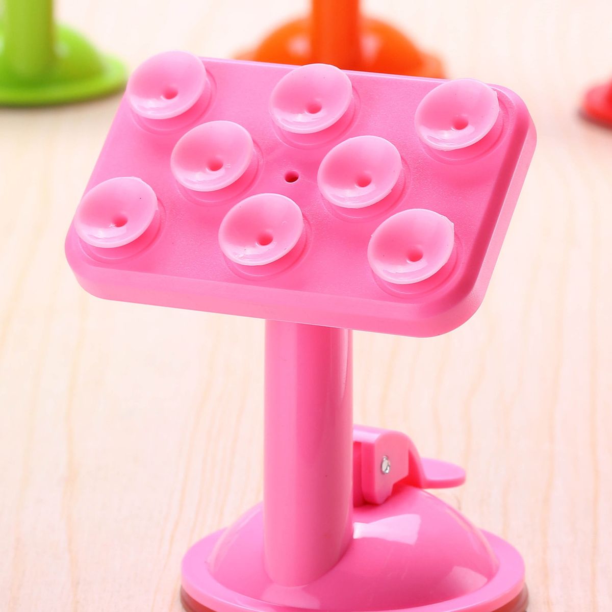 Car Phone Stand Suction Design Firm Car Phone Rack Pink