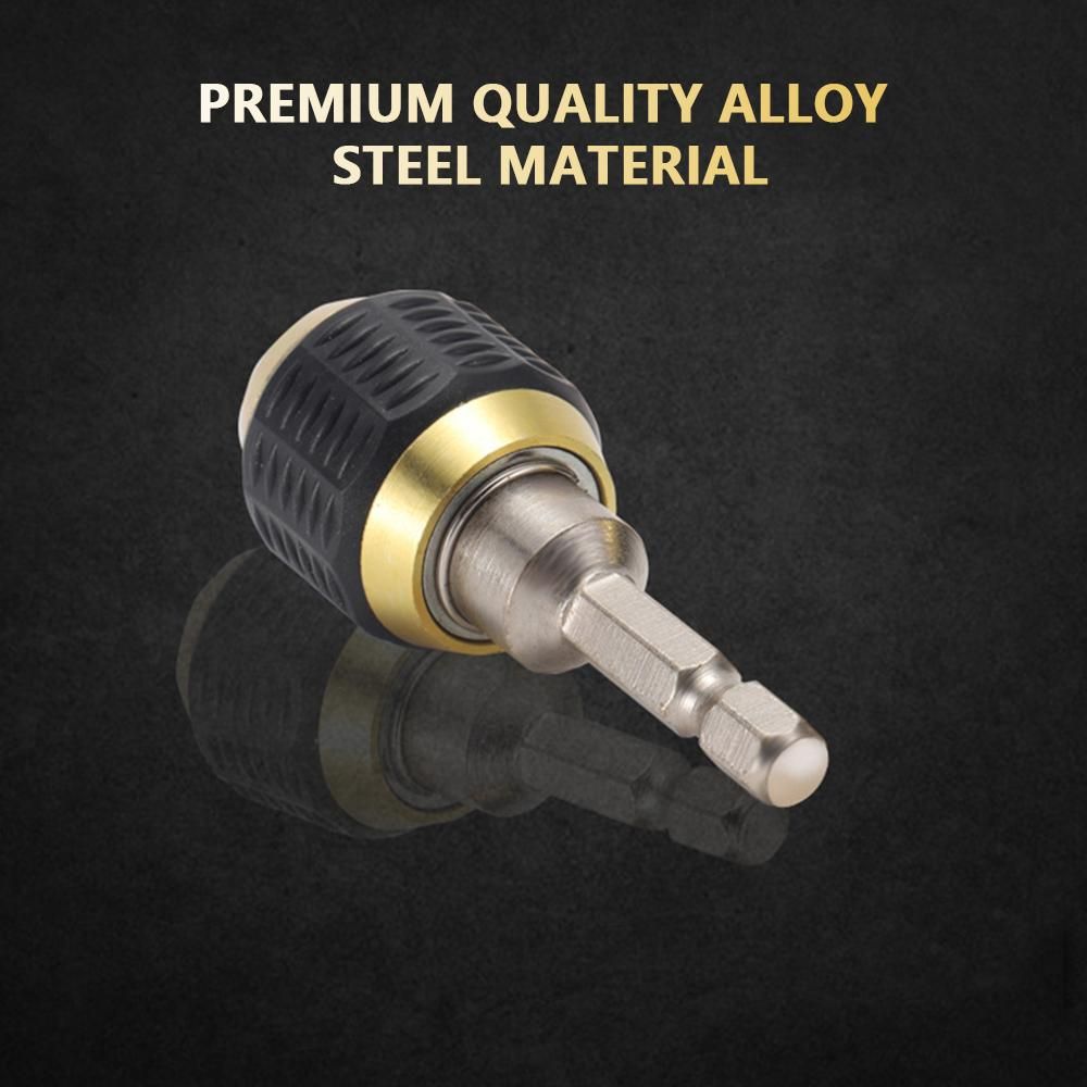 Quick Change Bit Holder 1/4 Inch Hex Shank Drill Bit Extension Chuck Adapter Connector Built-in Spring Quick to Install and Release