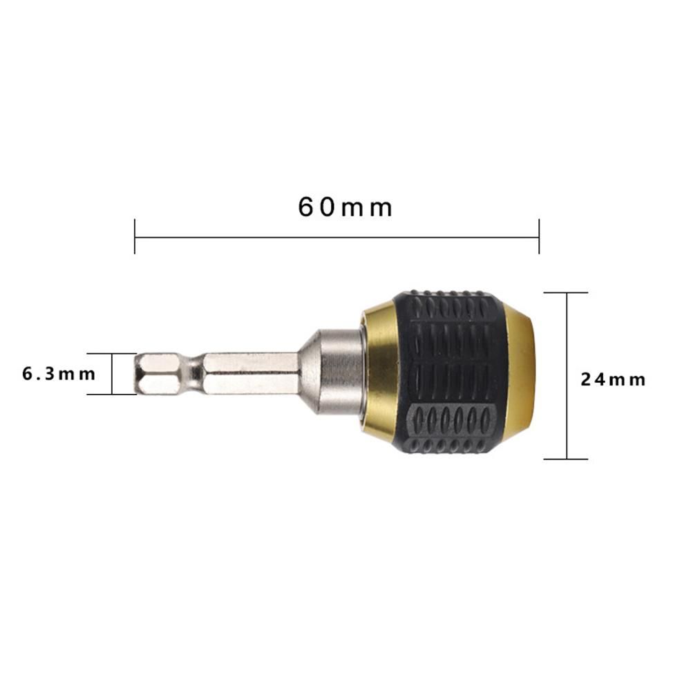 Quick Change Bit Holder 1/4 Inch Hex Shank Drill Bit Extension Chuck Adapter Connector Built-in Spring Quick to Install and Release