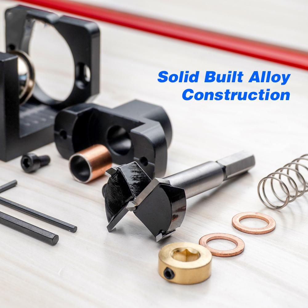 35mm Concealed Hinge Drilling Jig Hole Guide with Screw Clamp Hex Socket Drill Bit for Cabinet Doors Woodworking