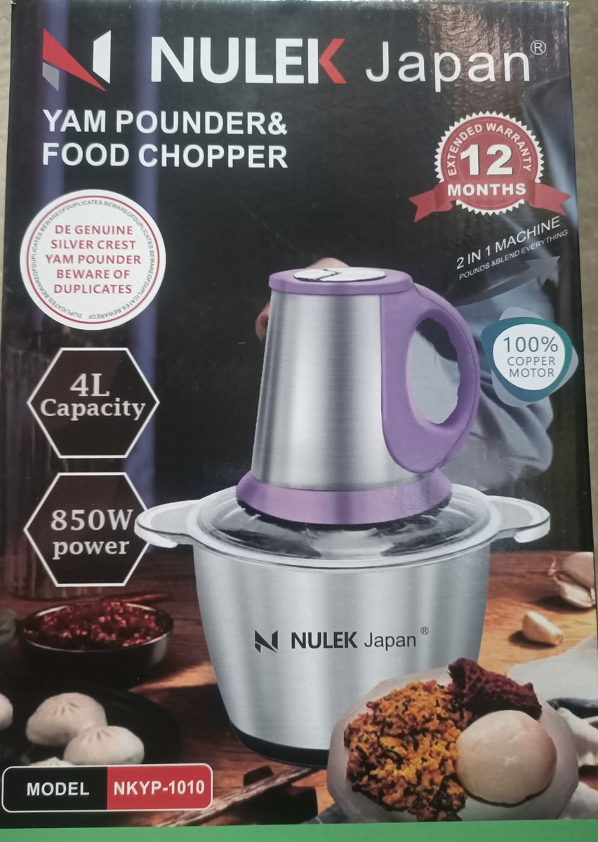 Yam Pounder And Multifunctional Food Machine-4L Bowl