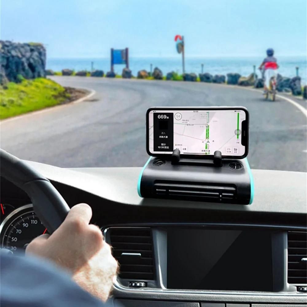 4 in 1 Multifunctional Car Cooling Fan Wireless Phone Charger Holder Parking Sign Air Purifier Aromatherapy 12V