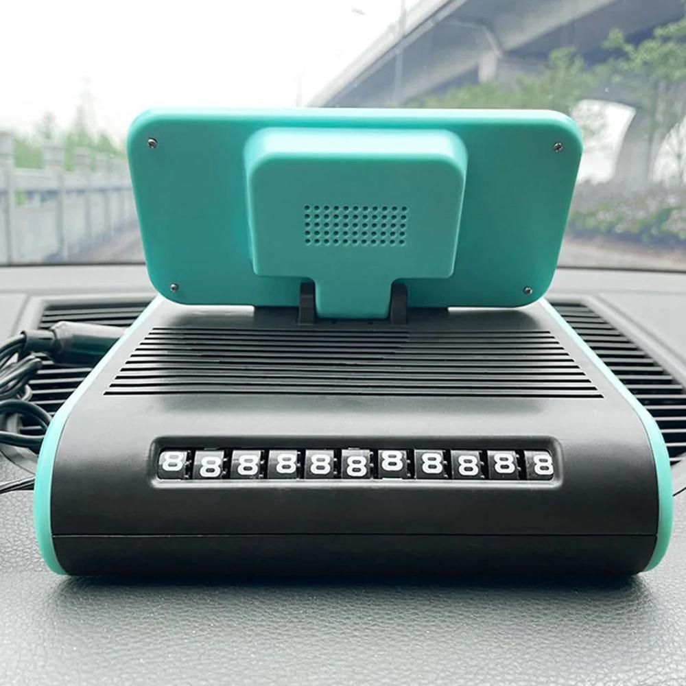 4 in 1 Multifunctional Car Cooling Fan Wireless Phone Charger Holder Parking Sign Air Purifier Aromatherapy 12V