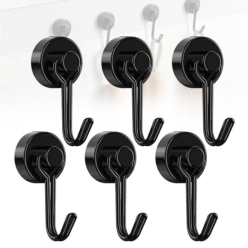 Swivel Swing Magnetic Hooks Rotation Neodymium Magnet (Black