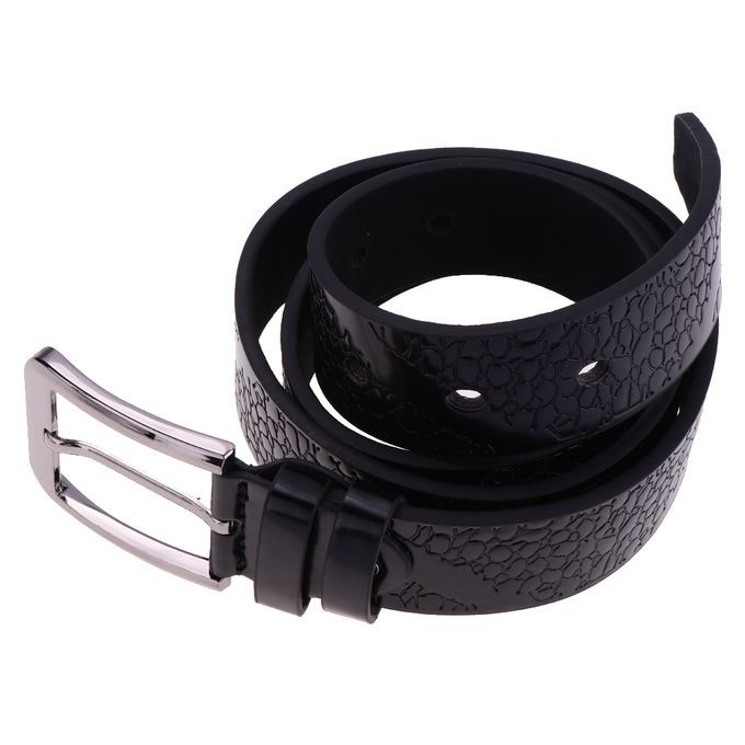 Men's Casual Formal PU Leather Strap Belts Pin Buckle Belt Black
