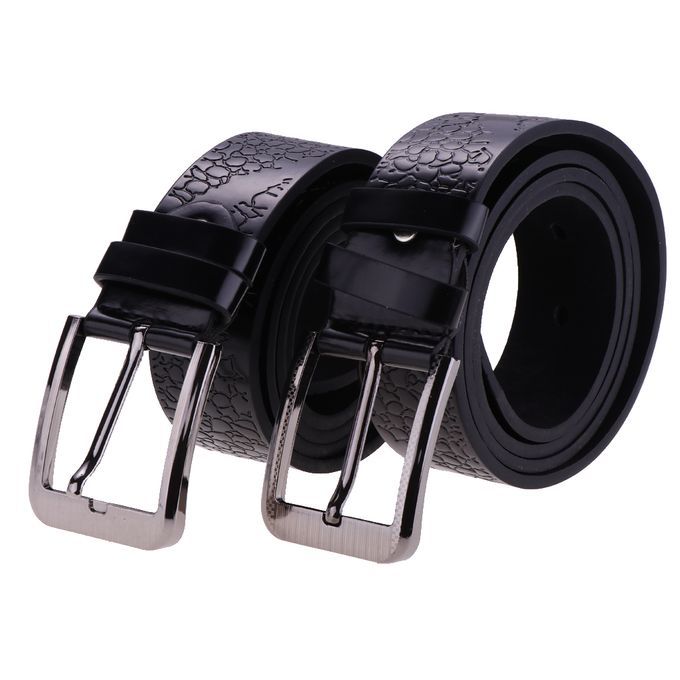 Men's Casual Formal PU Leather Strap Belts Pin Buckle Belt Black