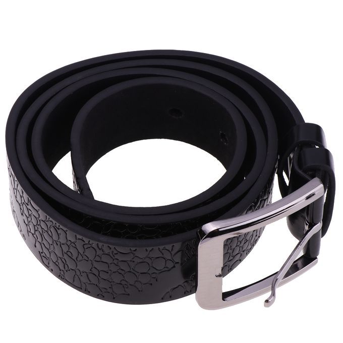 Men's Casual Formal PU Leather Strap Belts Pin Buckle Belt Black