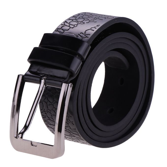 Men's Casual Formal PU Leather Strap Belts Pin Buckle Belt Black