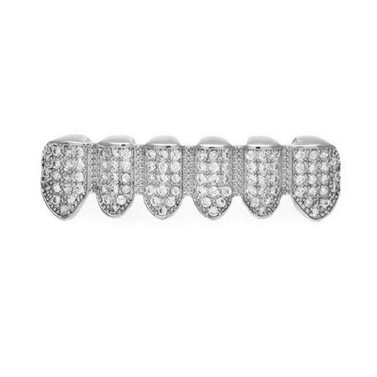 Cool Gold Grillz Plated Teeth Mouth Grills Bling Hip Hop Jewellery 2 # Silver Lower Teeth Silver Tooth (lower Tooth)
