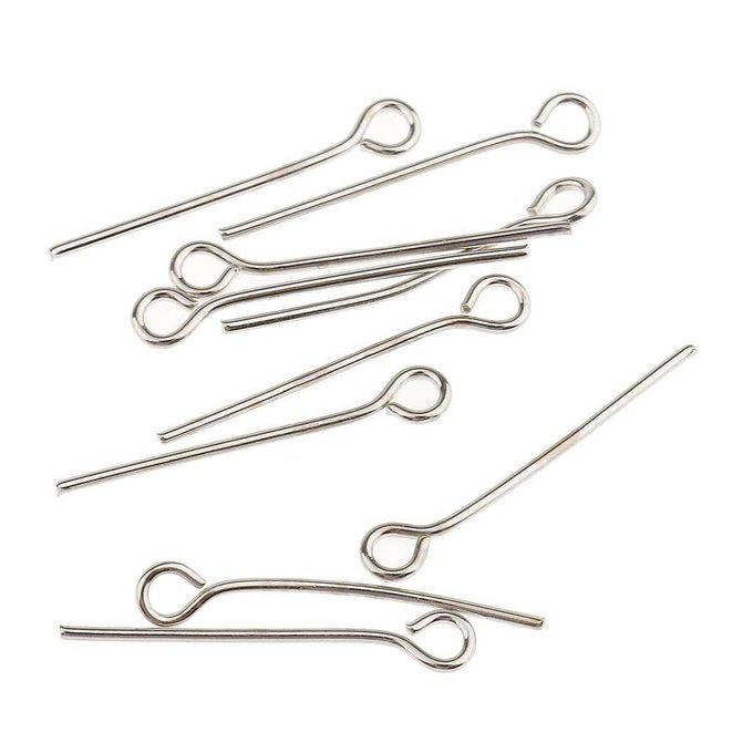 500pcs Silver Eyepin Metal Eye Pins Needles Findings For Jewelry