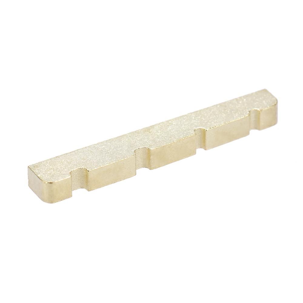 Pre-slotted Brass String Nut for 4-string Electric Bass Guitar Part Replacement 38 * 3.6 * 6.3-4.8mm
