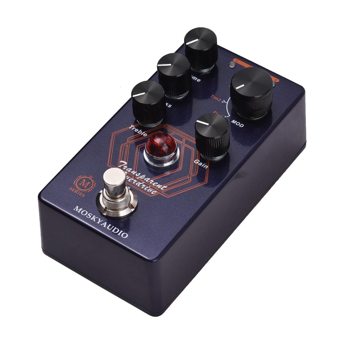 MOSKYAudio Overdrive Guitar Effect Pedal 4 Mode Switch & Volume/Bass/Treble/Gain Controls Compact Portable Digital Overdrive Guitar Effector Effect Processor for Electric Guitar - TRANSPARENT DRIVE
