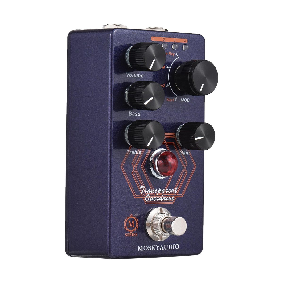 MOSKYAudio Overdrive Guitar Effect Pedal 4 Mode Switch & Volume/Bass/Treble/Gain Controls Compact Portable Digital Overdrive Guitar Effector Effect Processor for Electric Guitar - TRANSPARENT DRIVE