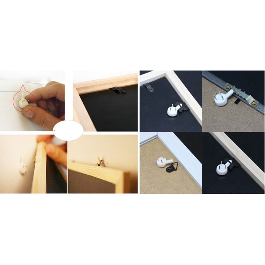200x  Picture Frame Mirror Hanging Hook Hanger Nail Fixing