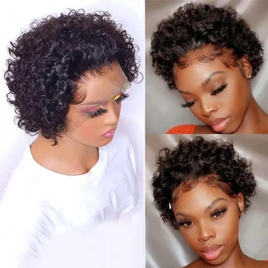Achieve A Chic And Trendy Look With Our Original Front Pixie Wig - Featuring A Women's Closure Hair Wig Design