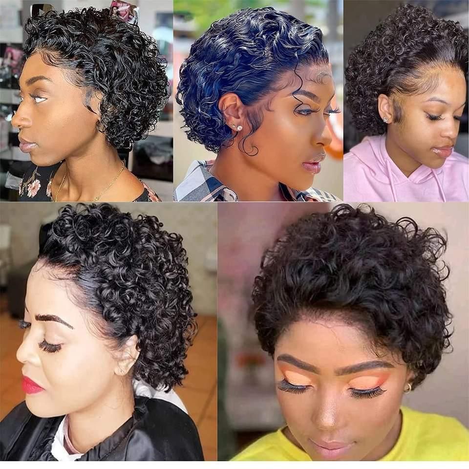 Achieve A Chic And Trendy Look With Our Original Front Pixie Wig - Featuring A Women's Closure Hair Wig Design
