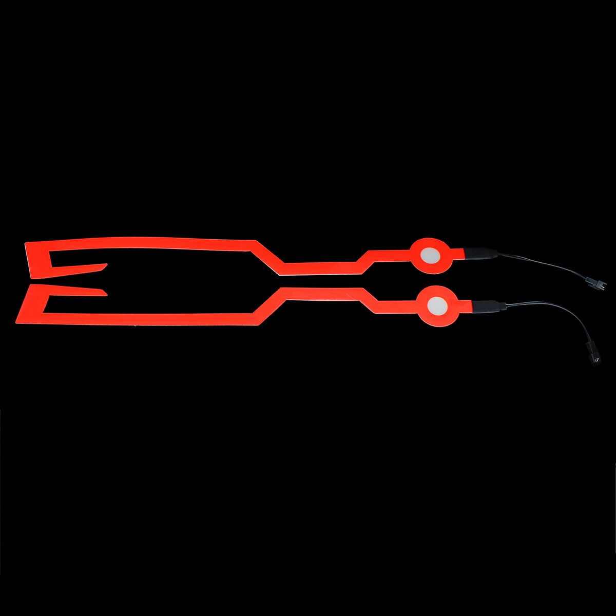 A Pair Of Motorcycle Light Strip LED Night Signal Lights Luminous Bar Durable Flashing Stripe Red