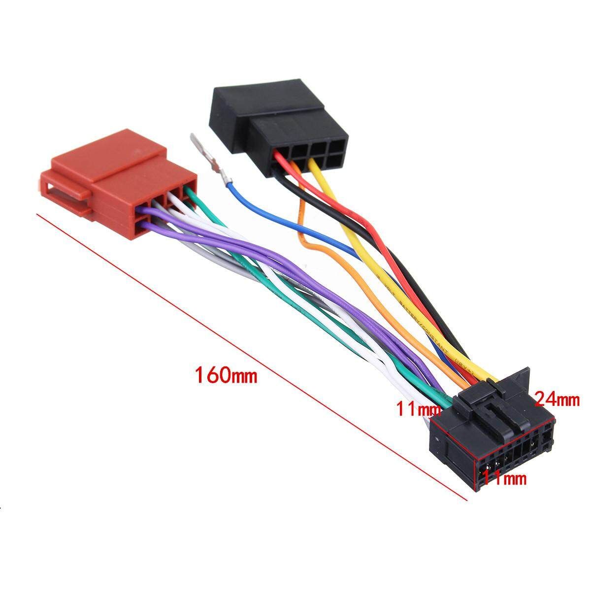 16 Pin Car Stereo Radio Player ISO Wiring Harness Connector For Pioneer