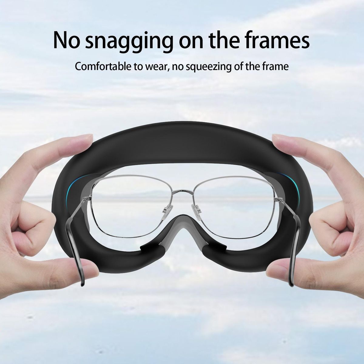 VR Headset Eye Cover Relieves Wearing Pressure VR Headset Face Pad Black