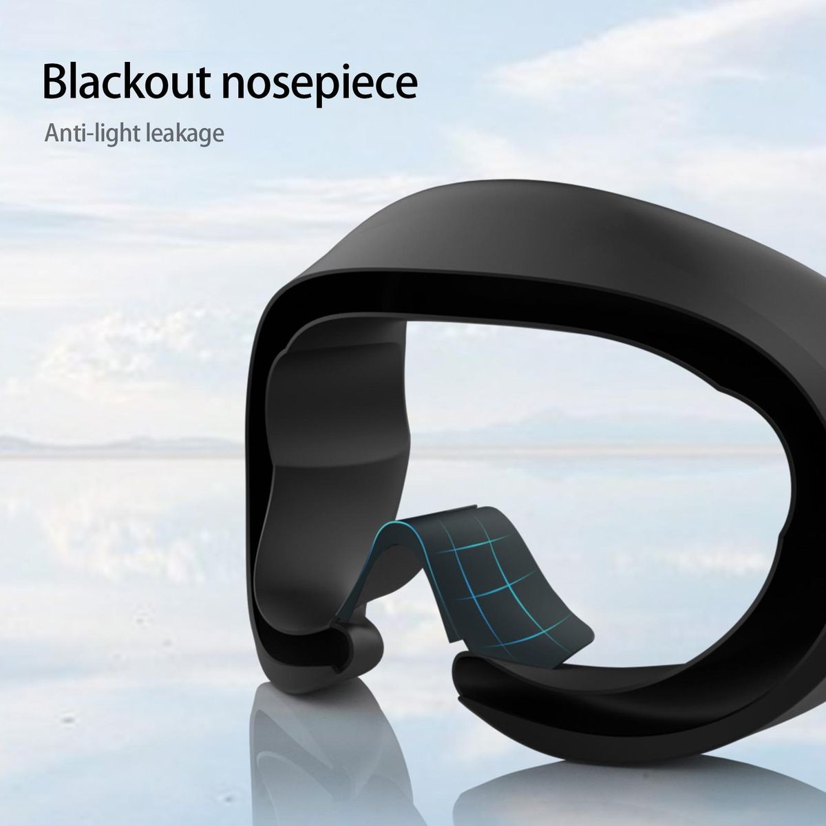 VR Headset Eye Cover Relieves Wearing Pressure VR Headset Face Pad Black