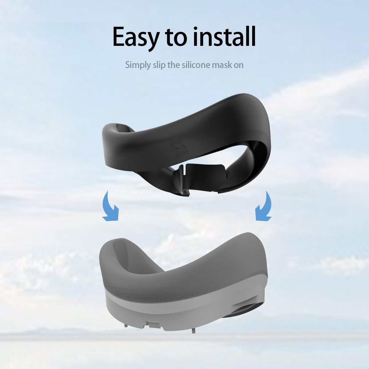 VR Headset Eye Cover Relieves Wearing Pressure VR Headset Face Pad Black