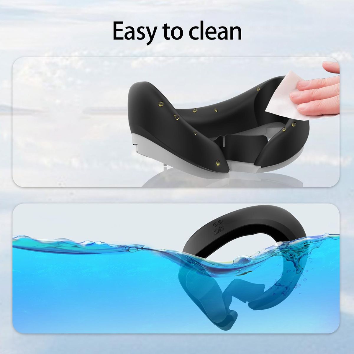 VR Headset Eye Cover Relieves Wearing Pressure VR Headset Face Pad Black