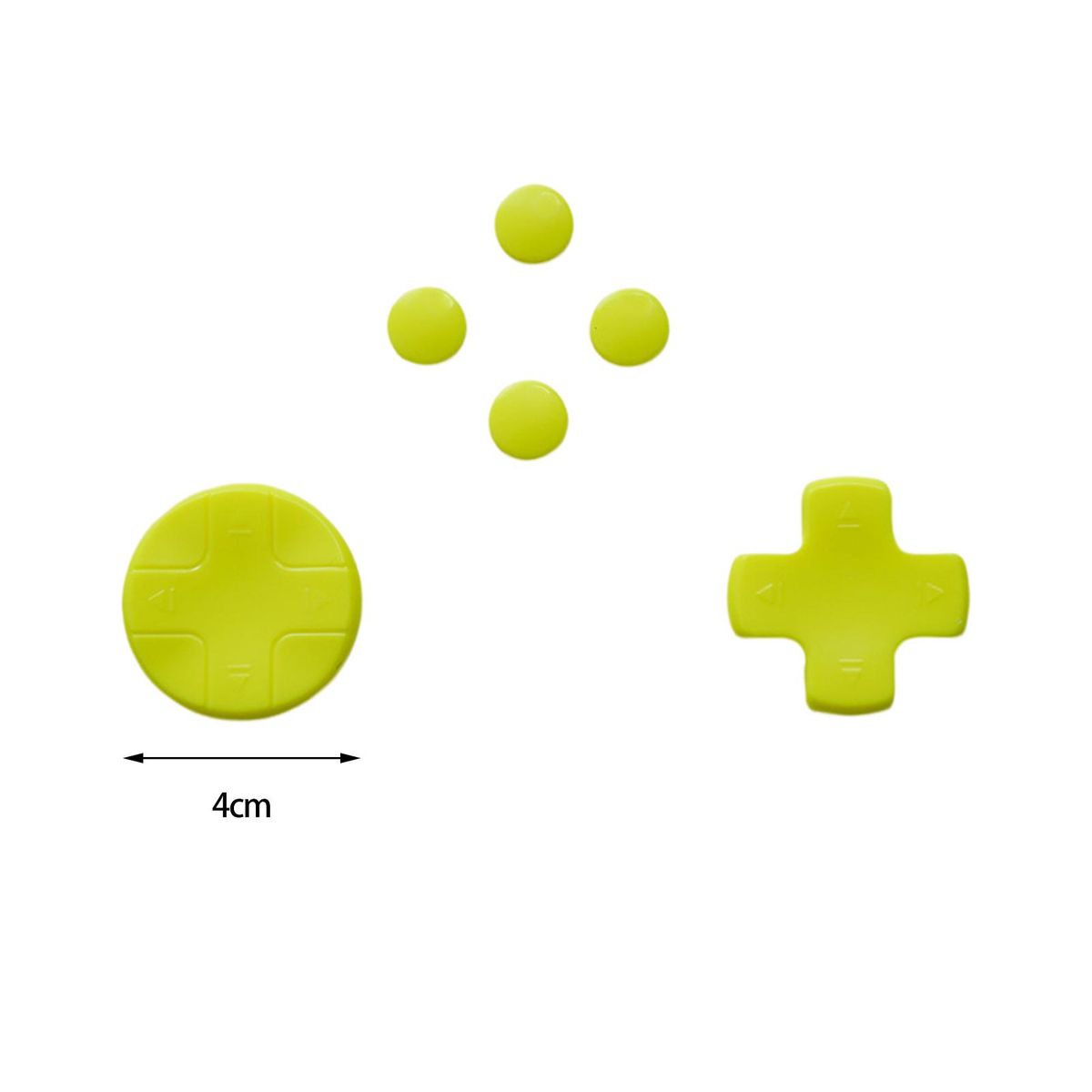 10Pcs Thumb Stick Covers Joy-con Skin Dpad Button Repair Cases Yellow