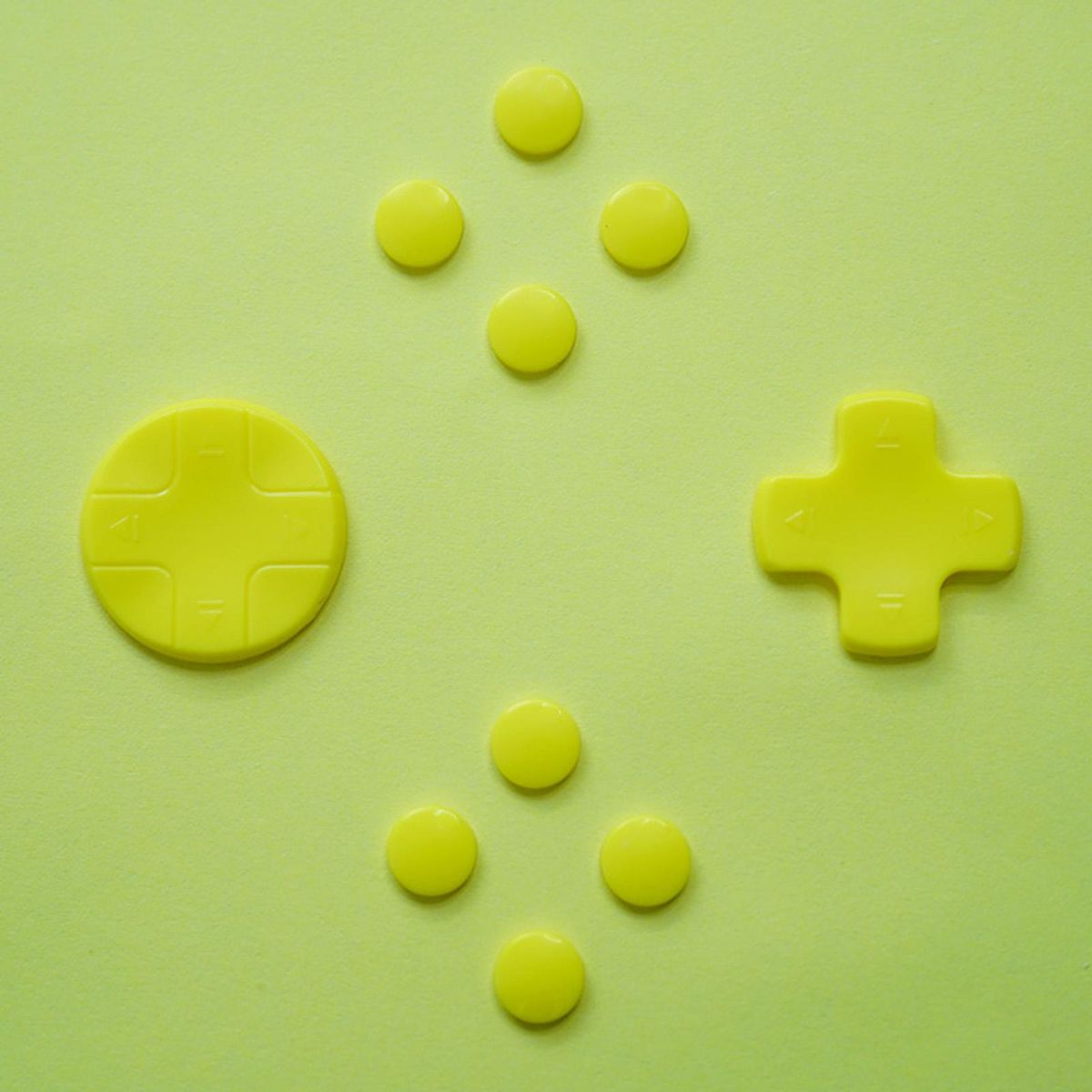 10Pcs Thumb Stick Covers Joy-con Skin Dpad Button Repair Cases Yellow