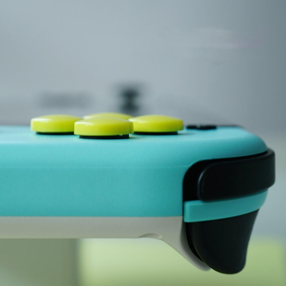 10Pcs Thumb Stick Covers Joy-con Skin Dpad Button Repair Cases Yellow
