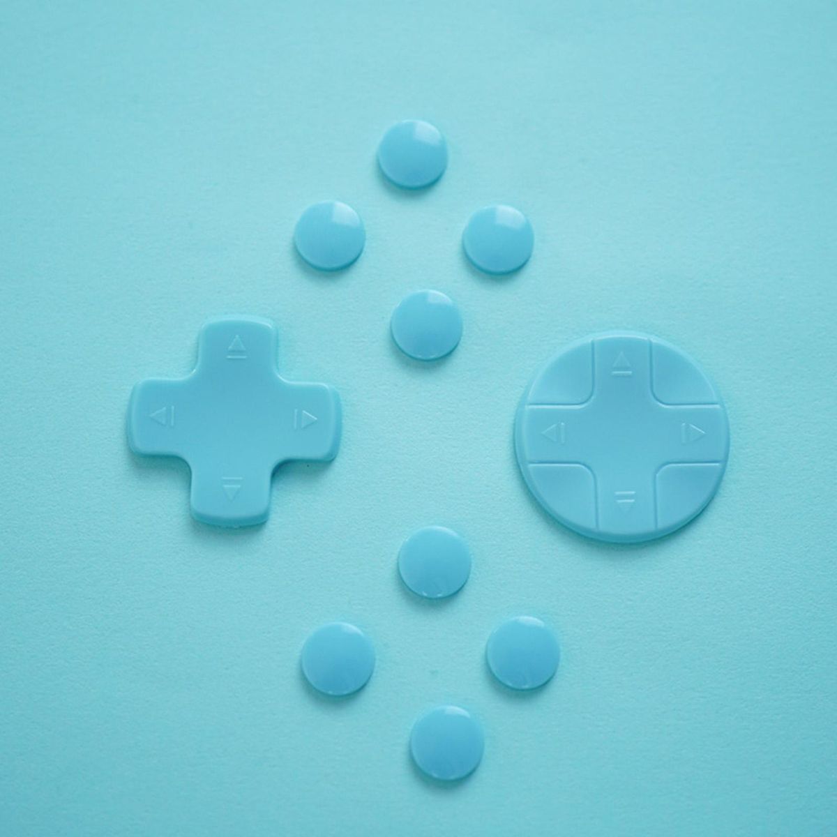 10Pcs Thumb Stick Covers Joy-con Skin Dpad Button Repair Cases Blue